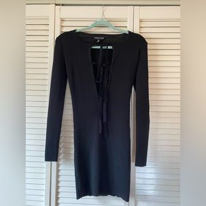 Long-Sleeve Tie Dress